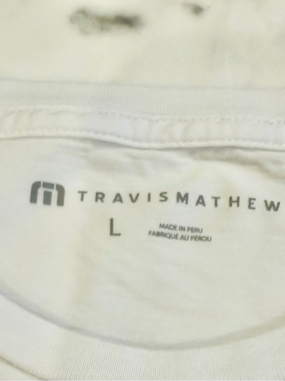 Travis Mathew Boys' White Logo Graphic Tee Size Large - Picture 4 of 4